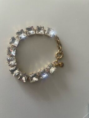 JCREW Square-shaped crystal tennis bracelet